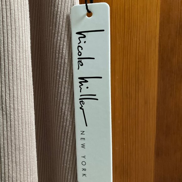 Nicole Miller Tank Top Button Front - Color is Iced Mocha (Tan Nude) Large - NWT - Picture 7 of 12